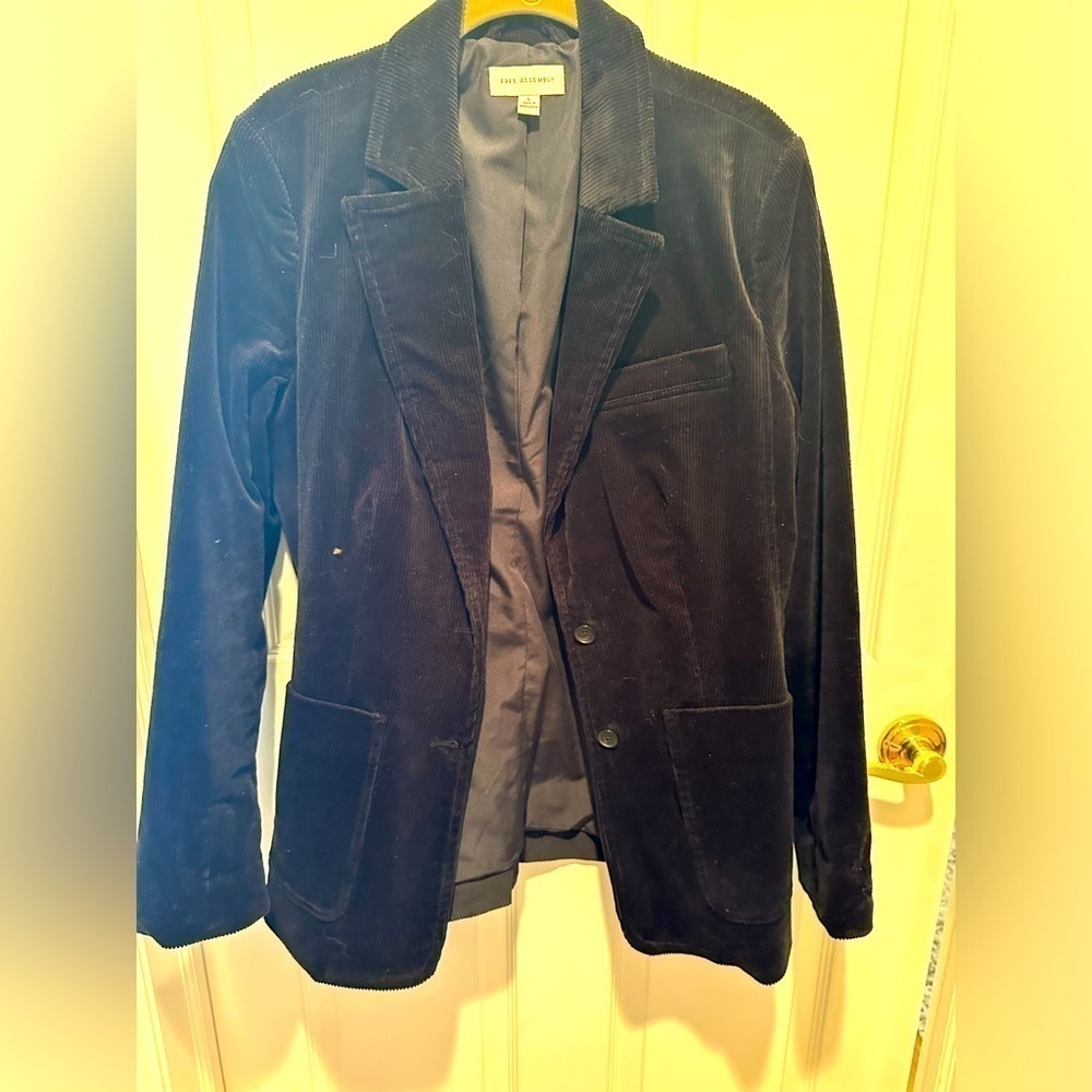 Free Assembly Women's Corduroy Patch Pocket Blazer Large